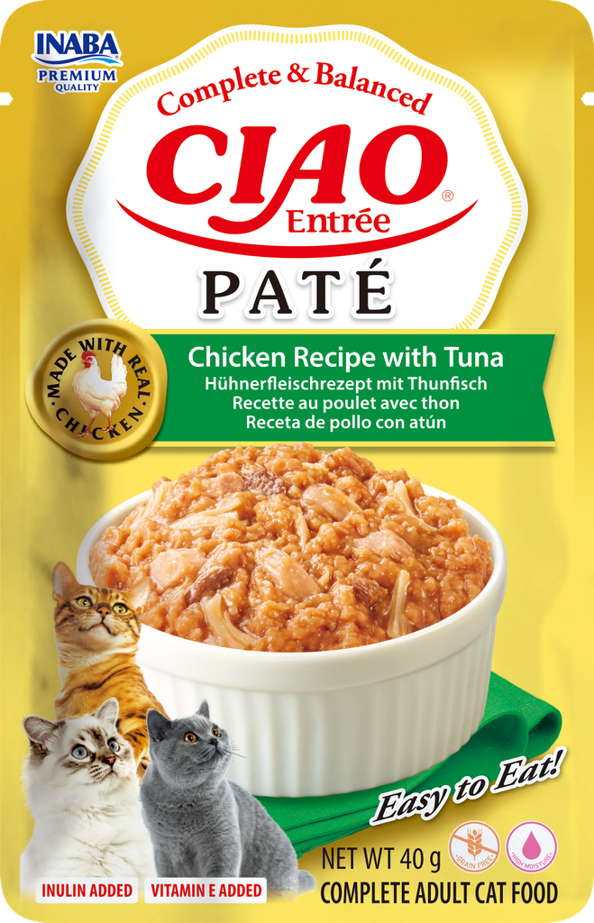 Inaba Entrée Paté Chicken With Tuna 12 x 40 gr.