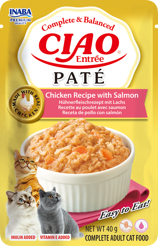 Inaba Entrée Paté Chicken With Salmon 12 x 40 gr.