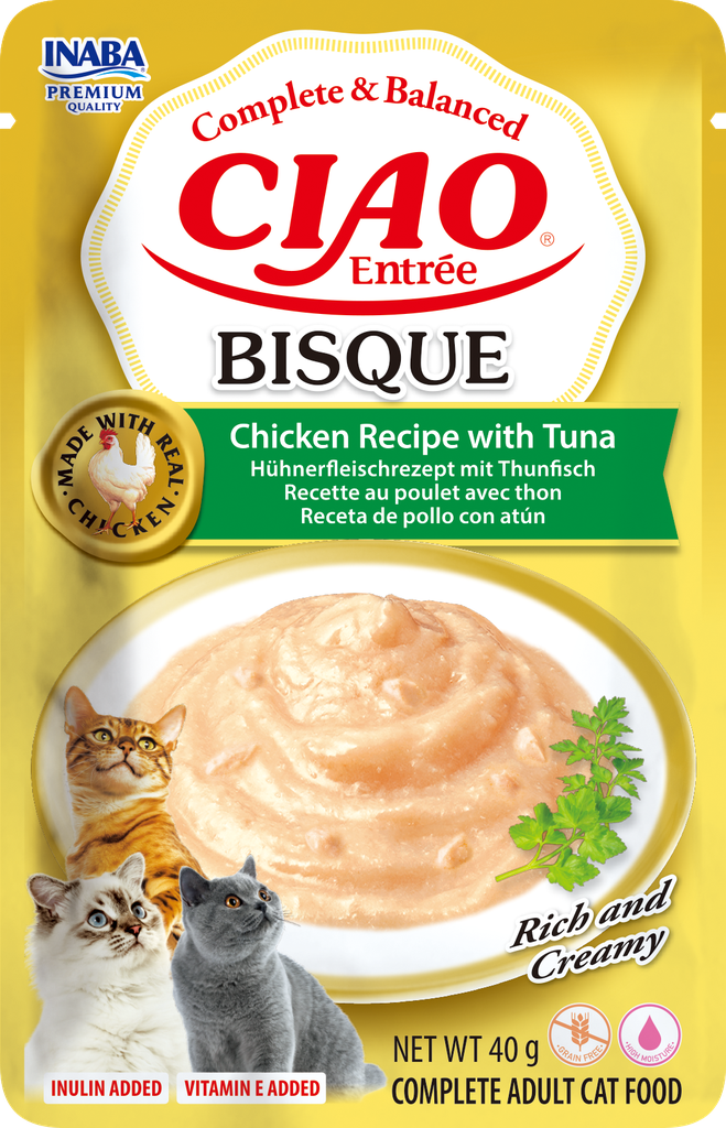Inaba Entrée Bisque Chicken With Tuna 12 x 40 gr.