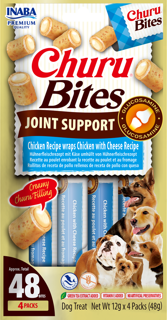 Inaba Dog Churu Bites Joint Support Wraps Chicken Cheese (12 x 4 x 12 gr.)