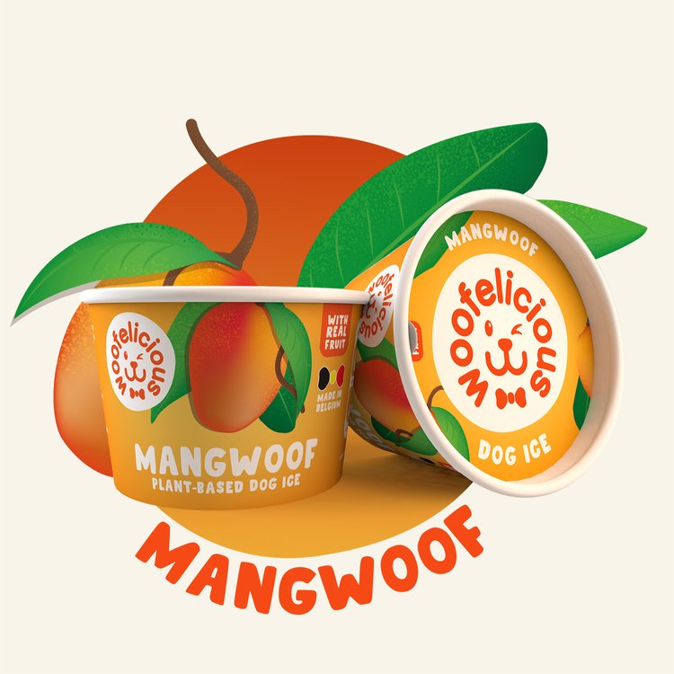Woofelicious Hondenijs Mango 