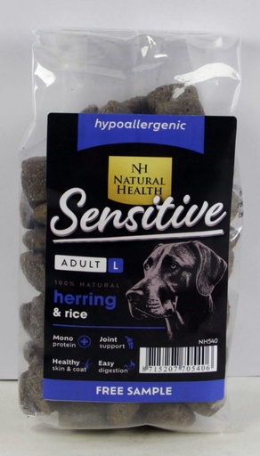 [NH540] Natural Health Dog Fish & Rice Large Bite Monster