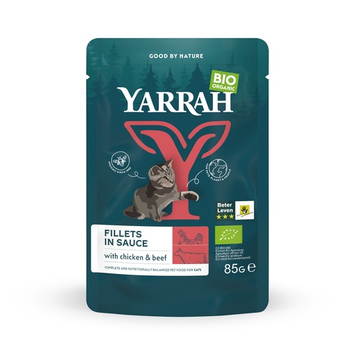 [Y8122] Yarrah Kat Pouch Beef in Gravy 14 x 85 gr.