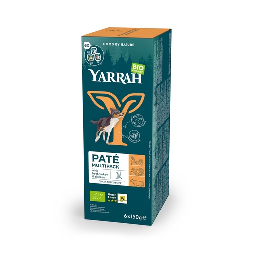 [Y9200] Yarrah Hond Alu MP Pate Mix (4 x 6 x 150 gr.)