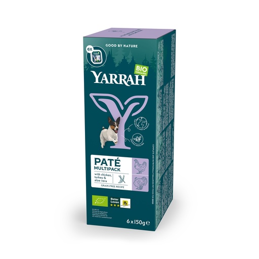 [Y9202] Yarrah Hond Alu MP Pate Kip&Kalkoen (4 x 6 x 150 gr.)