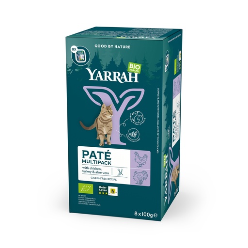 [Y9205] Yarrah Kat Alu MP Pate Kip&Kalkoen (8 x 100 gr.)