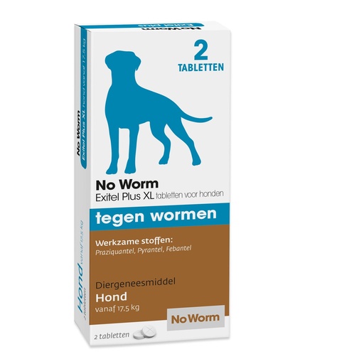 [E544] No Worm Exitel Hond XL 2 tab.