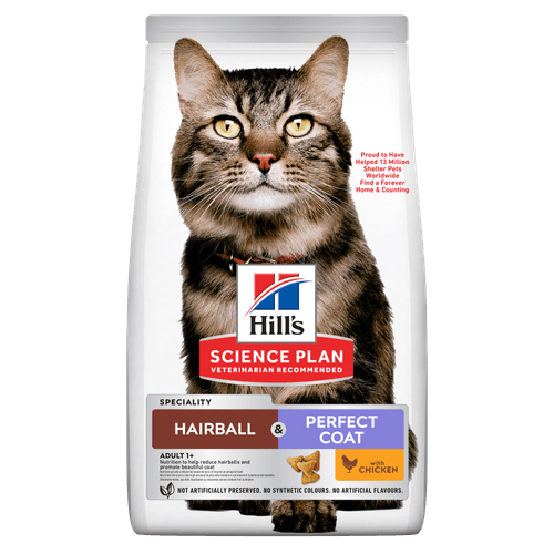 [H608548] Hills Feline Hairball & Perfect Coat 3 kg.
