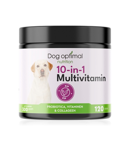 [DOMLTC] Dog Optimal 10 for 1 Multivitamin Chicken 120 st 300 gr.