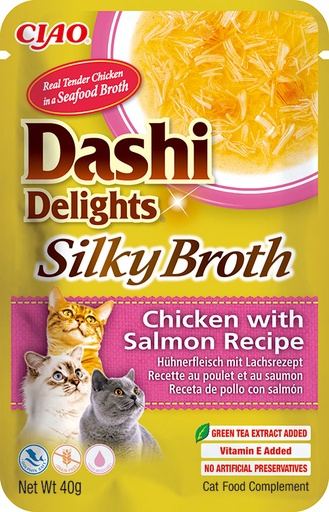 [FP73100] Inaba Dashi Delights Silky Chicken Salmon 12 x 40 gr.