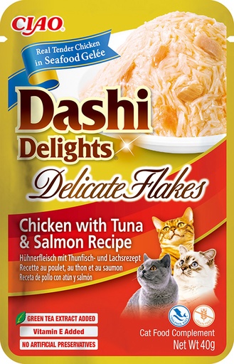 [FP73107] Inaba Dashi Delights Delicate Chicken Tuna & Salmon 12 x 40 gr.