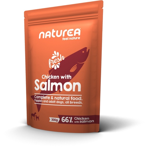 [NT37348] Naturea Dog Wet Food Chicken Salmon 6 x 300 gr.