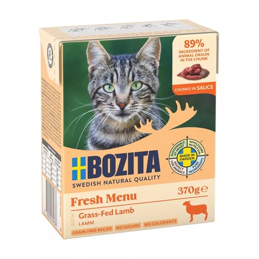 [BZ64938] Bozita Tetra Feline Lam hapjes in saus 6 x 370 gr.