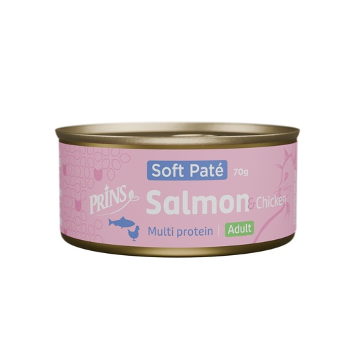 [PR54316] Prins Cat Wet food Salmon&Chicken Soft Paté 24 x 70 gr.