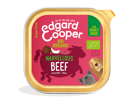 [EC48544] Edgard & Cooper Dog Adult Organic Beef, Coconut, Chia 17 x 100 gr.