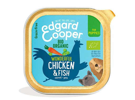 [EC48547] Edgard & Cooper Dog Puppy Chicken & Fish, Carrot, Pea 17 x 100 gr.