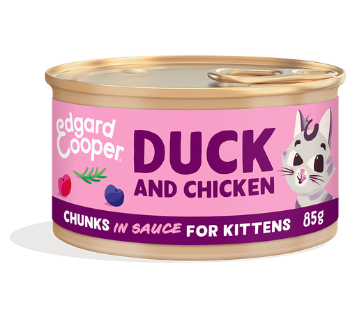 [EC64060] Edgard & Cooper Cat Kitten Duck And Chicken Chunks In Sauce 18 x 85 gr.
