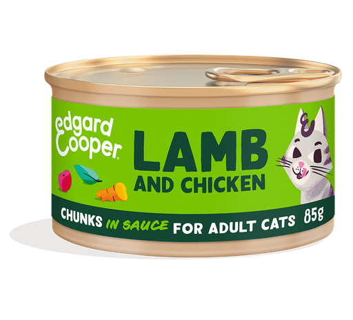 [EC64065] Edgard & Cooper Cat Adult Lamb And Chicken Chunks In Sauce 18 x 85 gr. 