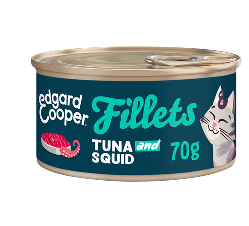 [EC64087] Edgard & Cooper Cat Tuna And Squid Fillets 24 x 70 gr.