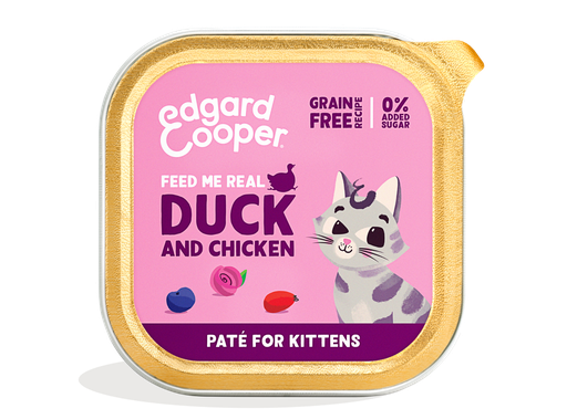 [EC64108] Edgard & Cooper Cat Kitten Duck And Chicken Paté  16 x 85 gr.
