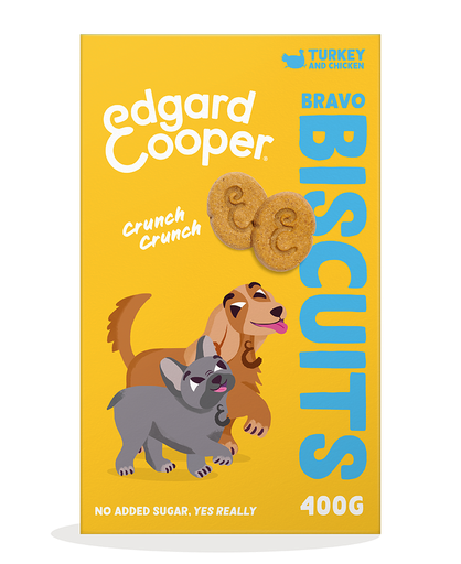 [EC64666] Edgard & Cooper Dog Biscuits Turkey And Chicken 7 x 400 gr.