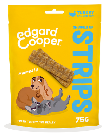 [EC64671] Edgard & Cooper Dog Strips Turkey And Chicken 10 x 75 gr.