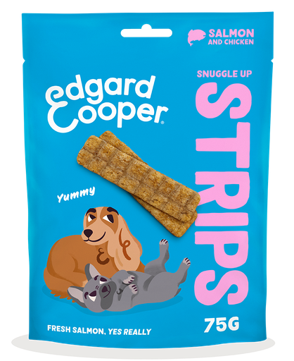 [EC64672] Edgard & Cooper Dog Strips Salmon And Chicken 10 x 75 gr.