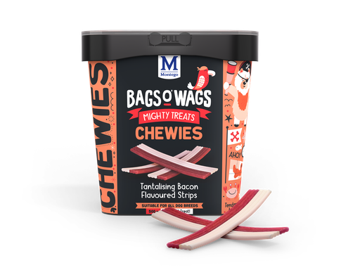 [MT62130] Montego Bags O' Wags Chewies Bacon Strips 4 x 500 gr.
