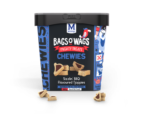 [MT62286] Montego Bags O' Wags Chewies BBQ Tjoppies 4 x 500 gr.