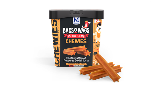 [MT62134] Montego Bags O' Wags Chewies Butternut Dental Sticks 4 x 500 gr.