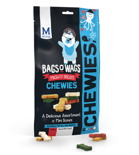 [MT62126] Montego Bags O' Wags Chewies Mini Bones 10 x 120 gr.