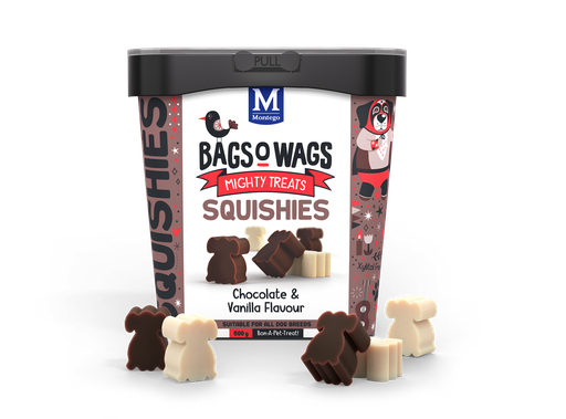 [MT62154] Montego Bags O' Wags Squishies Chocolate & Vanilla 4 x 500 gr.