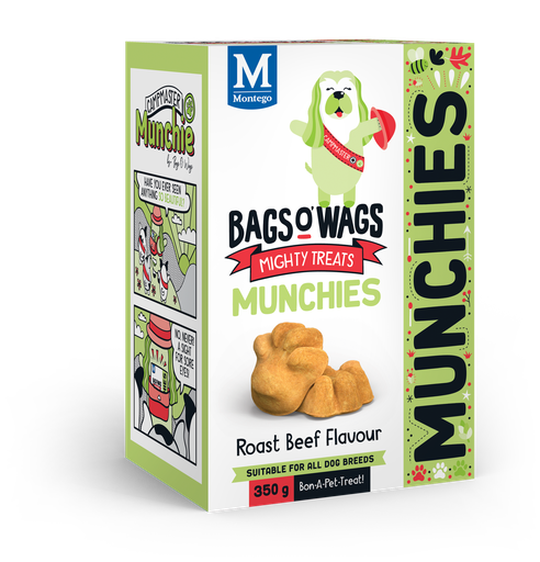 [MT62158] Montego Bags O' Wags Munchies Beef 8 x 350 gr.