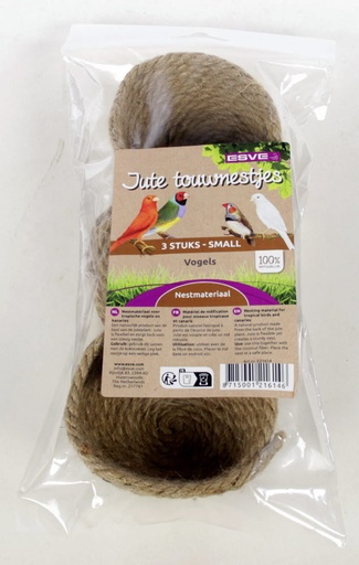 [E21614] ESVE Jute Touwnestjes Klein 3 st.