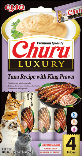 [FP73182] Inaba Churu Luxury Tuna With King Prawn (12 x 4 x 14 gr.)