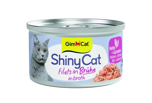 [GIM0904] ShinyCat Filets In Broth Kip + Garnalen