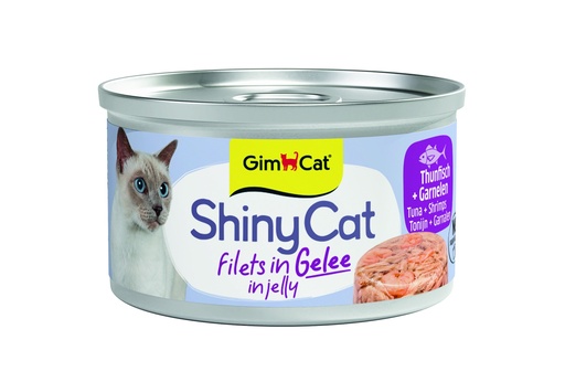 [GIM0805] ShinyCat Filets In Jelly Tonijn + Garnalen
