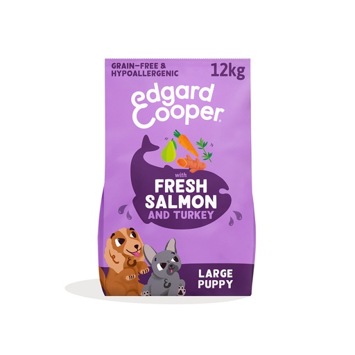 [EC14940] Edgard & Cooper Dog Large Puppy Salmon And Turkey