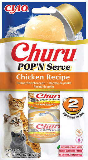 [FP73186] Inaba Churu Pop'N Serve Chicken (6 x 2 x 35 gr.)