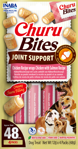 [FP73280] Inaba Dog Churu Bites Joint Support Wraps Chicken Salmon (12 x 4 x 12 gr.)